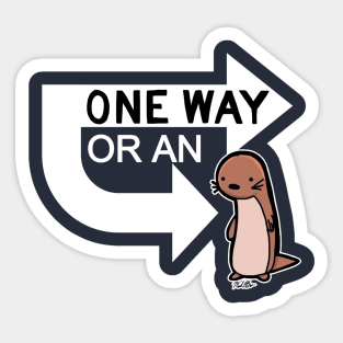One Way Sticker